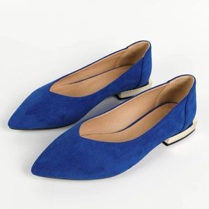 Brand new Blue Suede SHEIN flats, size 7.5